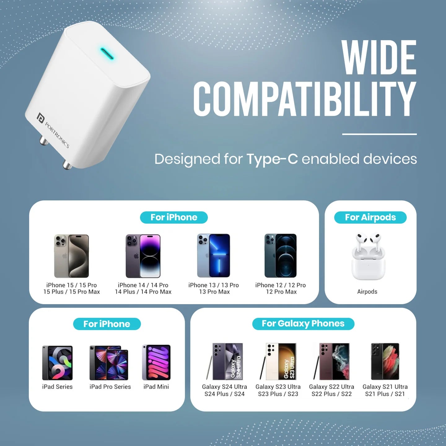 Adapto 25 Pro 25W Type C Wall Charger | Type C to Type C Fast Charging Cable |Type C PD Output | Over Charge Protection