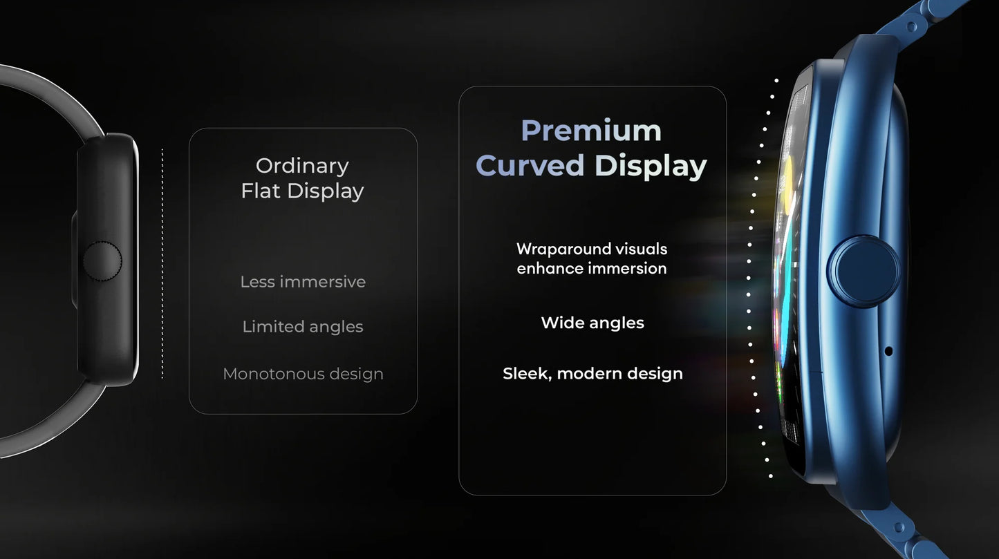 GOBOULT Kliff Smartwatch with Bluetooth Calling (51.05mm HD Display, IP68 Water Resistant