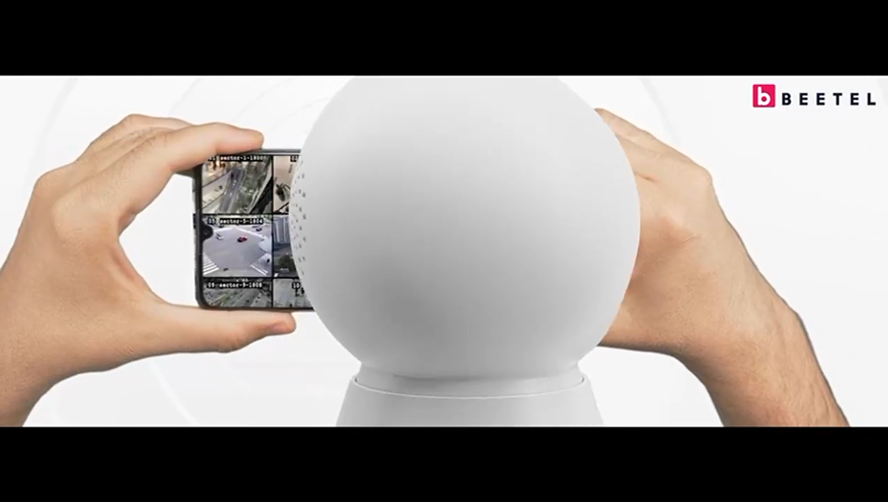 Beetel 3MP Full HD Smart Wi-Fi CCTV Home Security Camera|360° with Pan Tilt|View & 2-Way Talk|Motion Alert|Night Vision|Smart Tracking|SD Card (Upto 256 GB), Alexa & Google Support|CC3