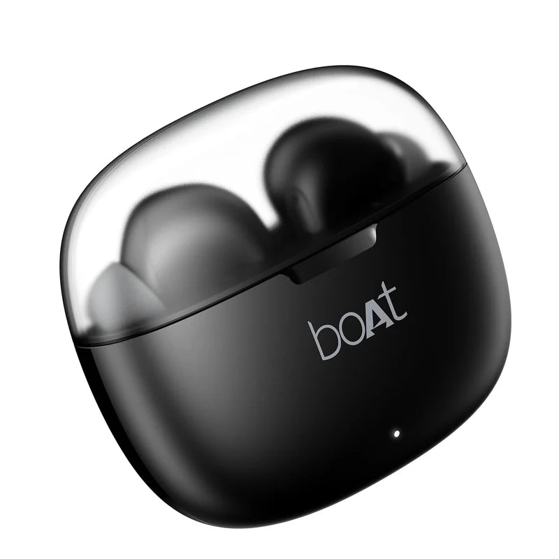 boAt Airdopes 212,Translucent Lid, 50H Battery,ENx Tech, Stream Ad Free Music via App Bluetooth  (Noir Black, In the Ear)