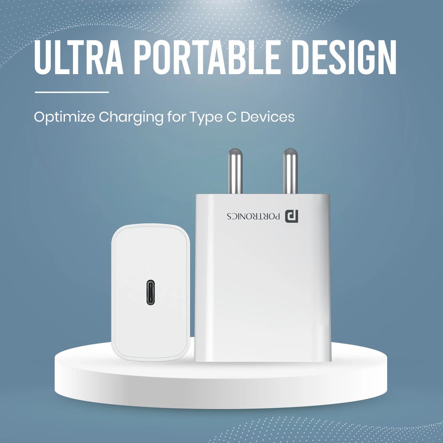 Adapto 25 Pro 25W Type C Wall Charger | Type C to Type C Fast Charging Cable |Type C PD Output | Over Charge Protection