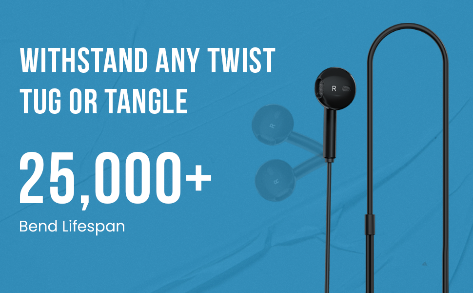 Portronics Conch Theta C in Ear Type C Wired Earphones with in Line HD Mic, Powerful Audio, 14.2mm Driver, Unique Earbuds Design, TPE Anti Tangle Wire, in line Controls, Wide Compatibility(Black)