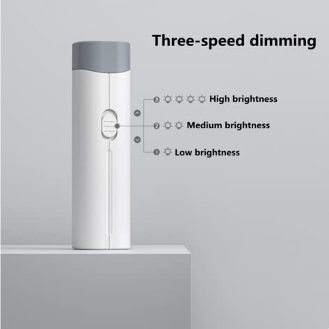 TIED RIBBONS Rechargeable LED Table Flashlight Eye Protection Table Lamp Power Bank Handheld Desk Night Lamp Portable Torch Light with Adjustable Light Head for Home Kids Room Office (White)