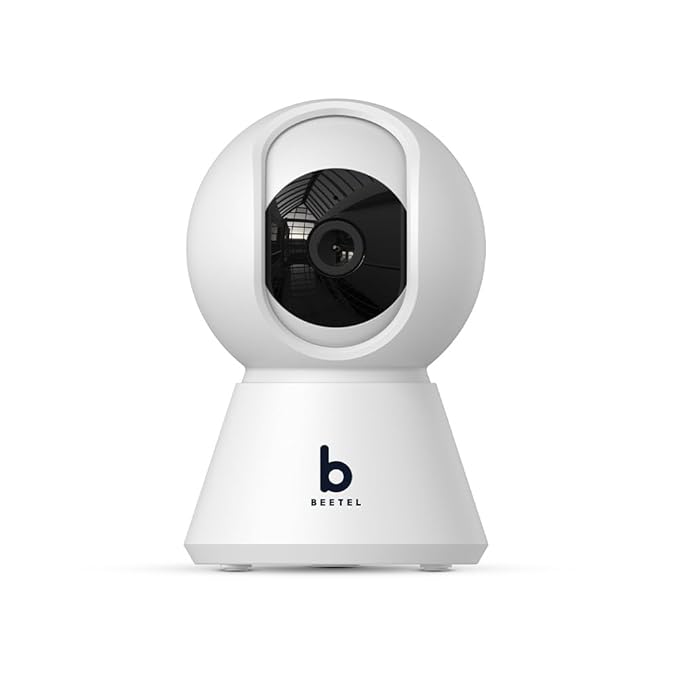 Beetel 3MP Full HD Smart Wi-Fi CCTV Home Security Camera|360° with Pan Tilt|View & 2-Way Talk|Motion Alert|Night Vision|Smart Tracking|SD Card (Upto 256 GB), Alexa & Google Support|CC3