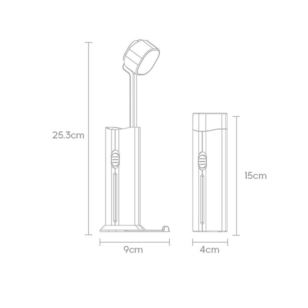 TIED RIBBONS Rechargeable LED Table Flashlight Eye Protection Table Lamp Power Bank Handheld Desk Night Lamp Portable Torch Light with Adjustable Light Head for Home Kids Room Office (White)