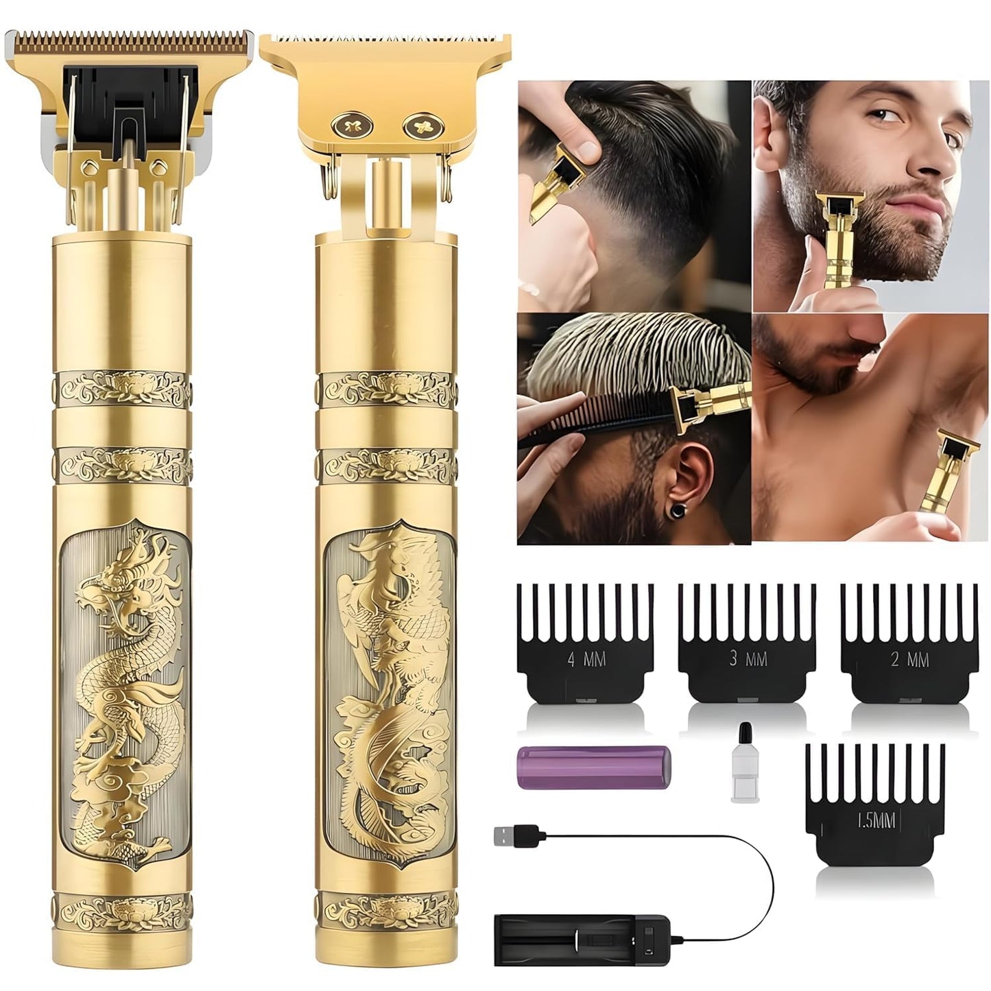 MAXTOP Beard Trimmer For Men, Rechargeable Professional Hair Clipper, Hair Trimmer & Shaver with Adjustable Blade, T-Blade Body Grooming Trimmer, Close Cut Precise Hair Machine