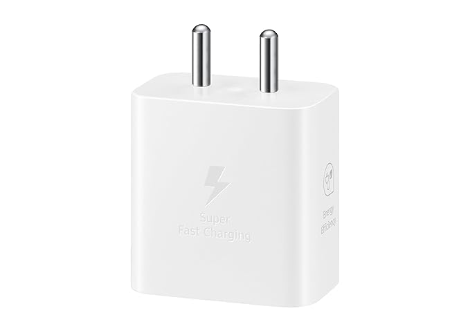 Samsung Original 25W Type-C Travel Adaptor Without Cable, White & Black