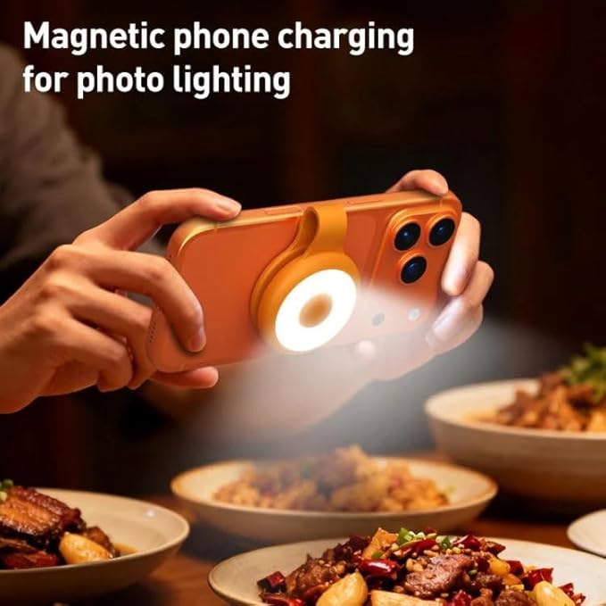 SUSHI Magnetic Mini LED Ring Light, Rechargeable Selfie Light for Phone, iPhone, Android, iPad, Laptop for Selfie/Video Conference/Zoom Call/Photography/Makeup/Picture (Black)