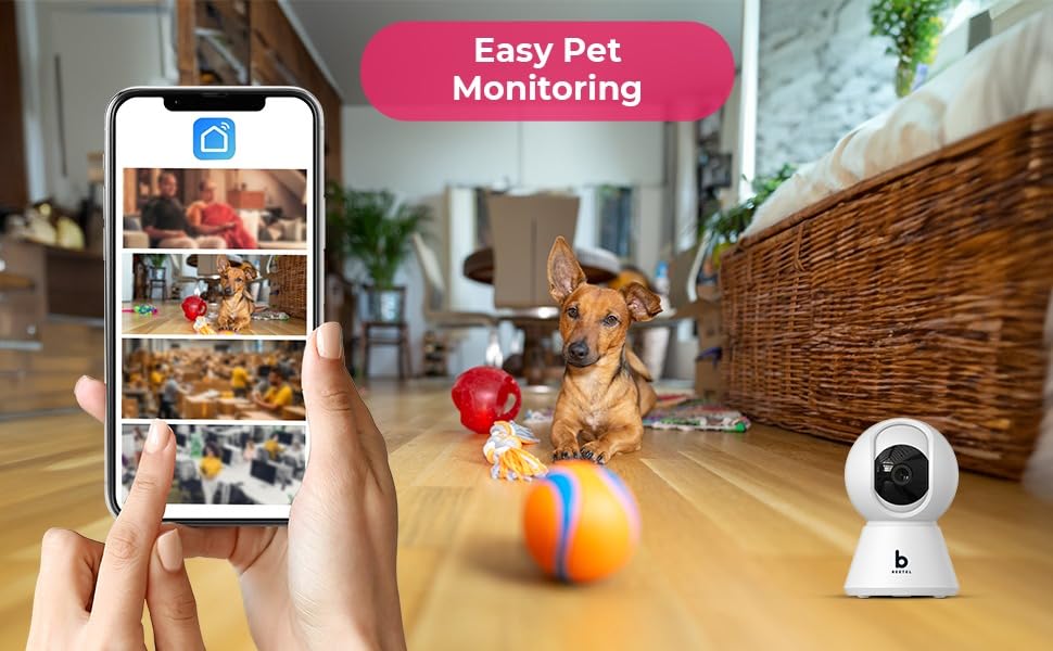 Beetel 3MP Full HD Smart Wi-Fi CCTV Home Security Camera|360° with Pan Tilt|View & 2-Way Talk|Motion Alert|Night Vision|Smart Tracking|SD Card (Upto 256 GB), Alexa & Google Support|CC3