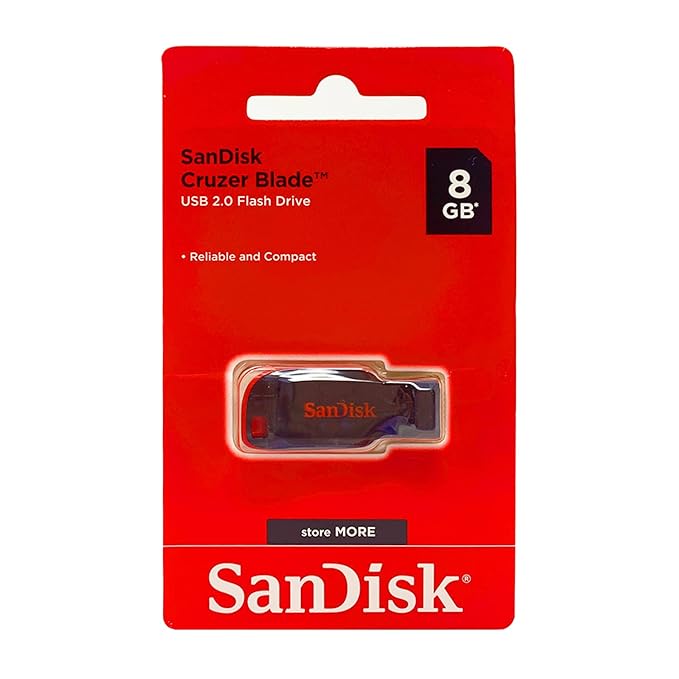 SanDisk Cruzer Blade SDCZ50-008G-I35 8GB USB 2.0 Pen Drive