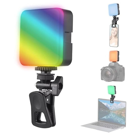 UNME Portable Pocket Mobile Light Dimmable Panel Lamp | Video Light, Dimmable 3200K-6500K LED Fill Light for Computer, Tablet, Smartphone, DSLR Camera with Screen Clip