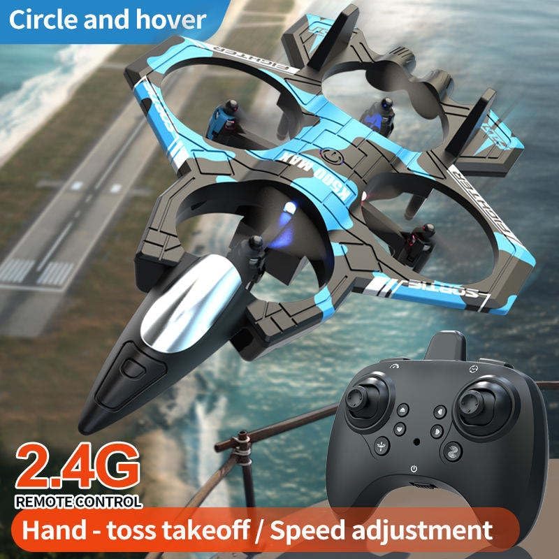 RODX Remote Control Airplane for Kids, RC Glider Plane with Light Foam Aeroplane Fighter Jet for Kids Adults 6-16, 360° Flip, Stunt Roll, Drones Airplane Toy Gift for Kids Boy