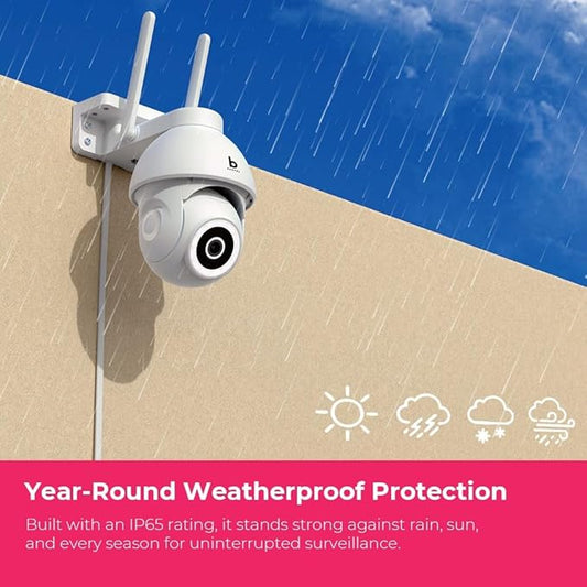 Beetel 4MP 3X Zoom QHD Wi-Fi CCTV Home Security Outdoor Camera|360° Pan Tilt|2-Way Talk|Motion Alert/Tracking|Night Vision|SD Card(Upto 256 GB),Alexa & Google Assnt|Onvif|CCO4