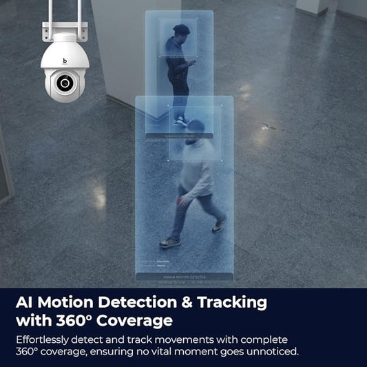 Beetel 4MP 3X Zoom QHD Wi-Fi CCTV Home Security Outdoor Camera|360° Pan Tilt|2-Way Talk|Motion Alert/Tracking|Night Vision|SD Card(Upto 256 GB),Alexa & Google Assnt|Onvif|CCO4