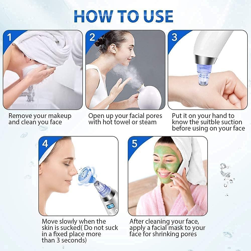 WYNXCARE Blackhead Remover Tool | Silicone Blackheads Removal Suction Machine, Replaces Nose Strips | Pimple Acne Pore Remover Tool, 4 In 1 Multi-Function Remove Blackheads For Men & Women