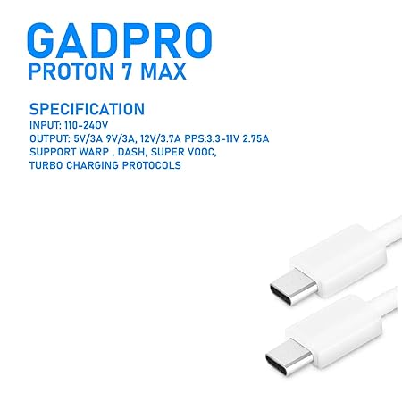 Gadpro Proton 7 Max 45W  Superfast charging for samsung ultra series 6month warranty