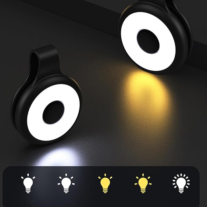 SUSHI Magnetic Mini LED Ring Light, Rechargeable Selfie Light for Phone, iPhone, Android, iPad, Laptop for Selfie/Video Conference/Zoom Call/Photography/Makeup/Picture (Black)