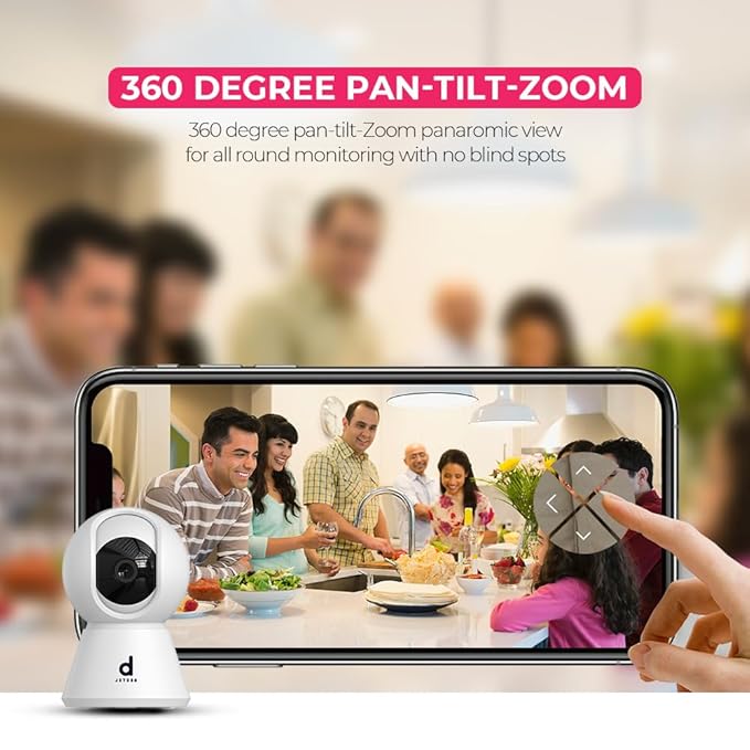 Beetel 3MP Full HD Smart Wi-Fi CCTV Home Security Camera|360° with Pan Tilt|View & 2-Way Talk|Motion Alert|Night Vision|Smart Tracking|SD Card (Upto 256 GB), Alexa & Google Support|CC3