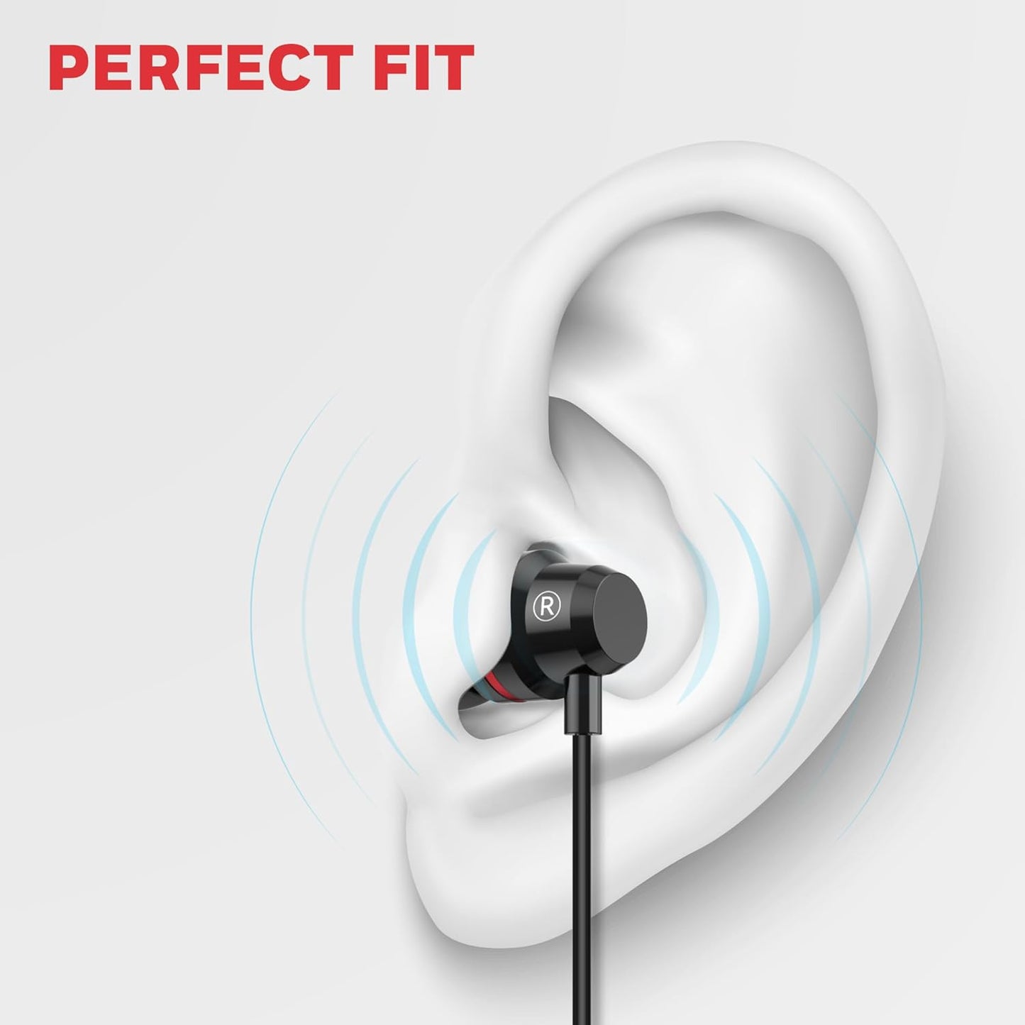 Honeywell Suono P60 Wired Earphones with Built in Mic, 10mm*2 Drivers, Passive Noice Cancellation, Deep Bass & Clear Sound, Ultra HD Mic Quality, Type C Compatible, Voice Assistant Enabled, 1.2 Mtr