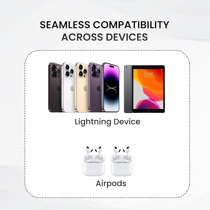 Portronics Konnect X 27W Type C to 8 Pin Fast Charging Strong Braided Cable, Metal Heads, 2M Length, Supports all 8 Pin & Lightning Devices (Black)