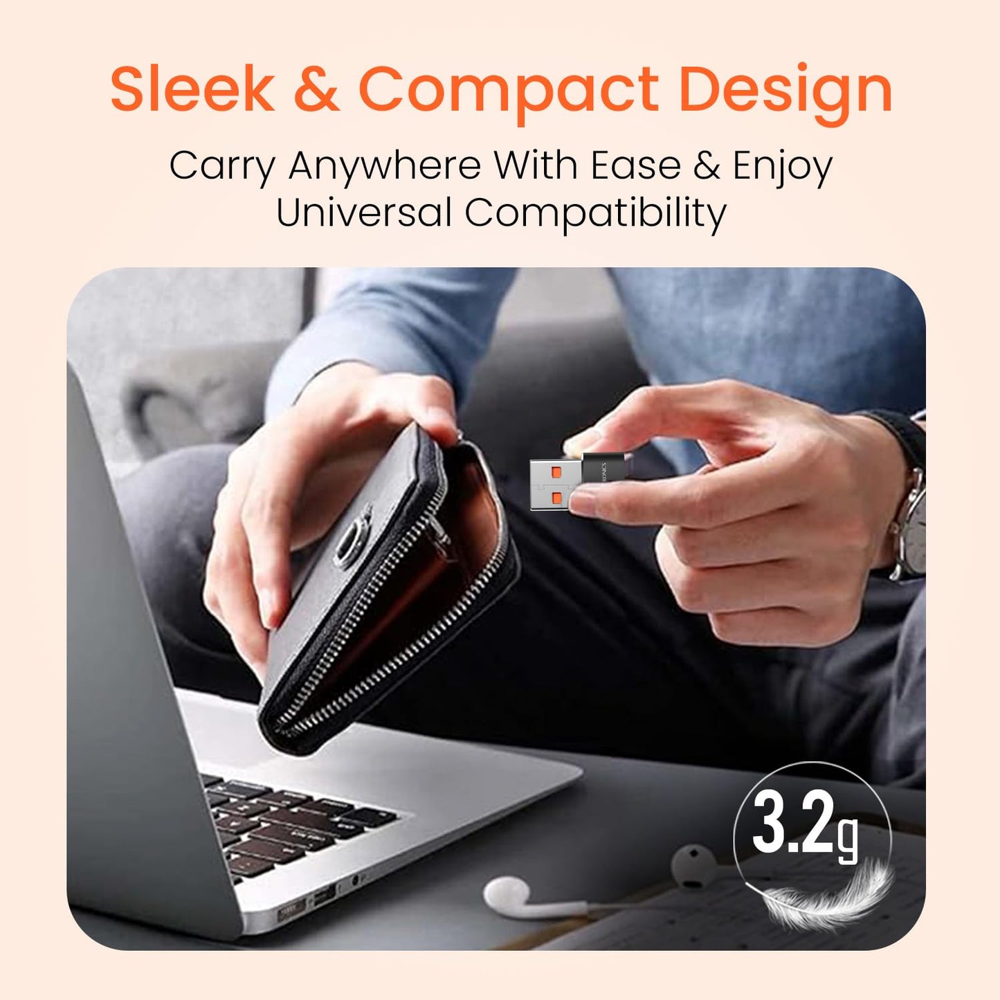 Portronics Bridge X USB 3.0 Type C Female to USB Male OTG Adapter, 5Gbps High Speed Data Transfer, Fast Charging, Compatible with Laptops, Tablets, Smartphone, Chargers and More Devices(Black)