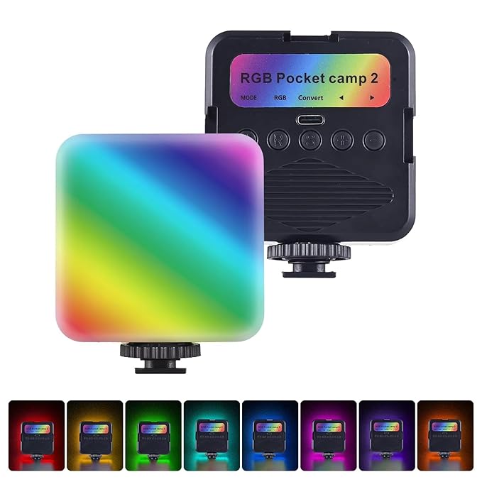UNME Portable Pocket Mobile Light Dimmable Panel Lamp | Video Light, Dimmable 3200K-6500K LED Fill Light for Computer, Tablet, Smartphone, DSLR Camera with Screen Clip
