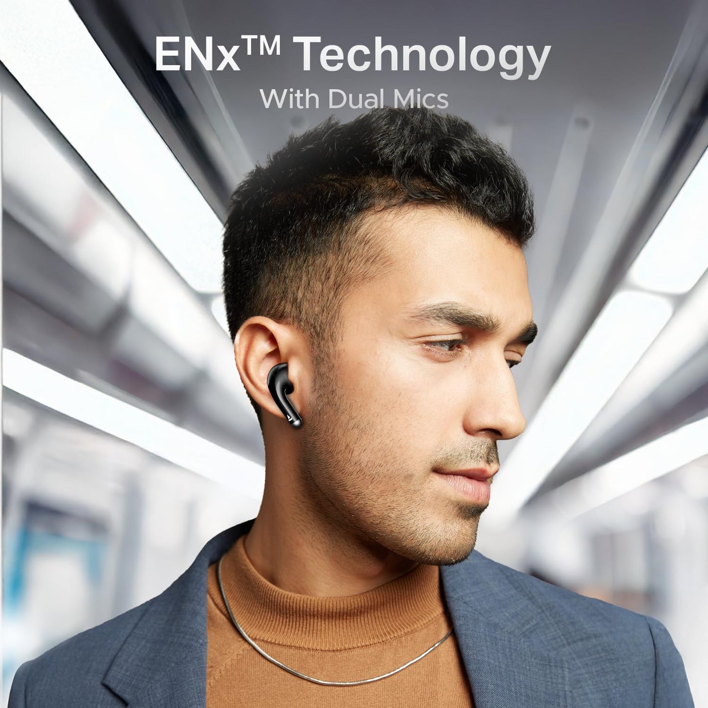 boAt Airdopes 101v2, 35H Battery, ENx Tech, 13mm Drivers, ASAP Charge, Flex-Fit Ear Tips,Stream Ad Free Music via App Support, Bluetooth Earbuds, TWS Ear Buds Wireless Earphones with mic (Pitch Black)