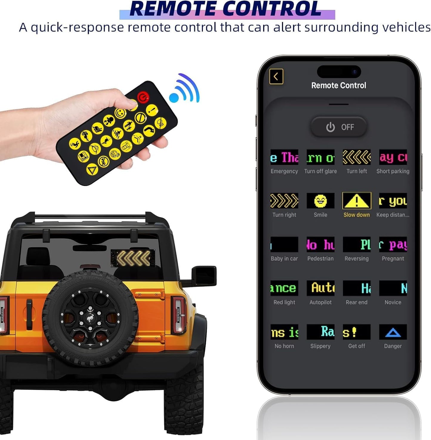 AutoBiz Flexible Waterproof DIY Customizable LED Matrix Panel Display Screen Sign Board with Mobile Application and Remote Control for Cars, Home, Office, Shops etc (Multicolor, Small- 17x7 Cm)