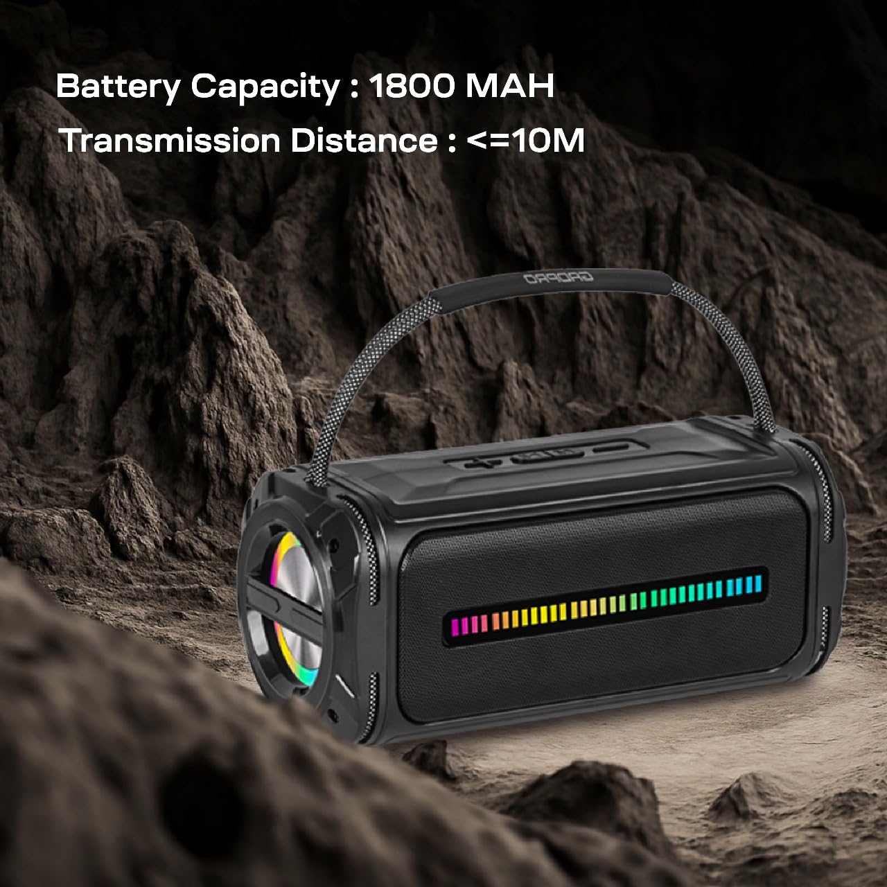 GADPRO Partymate 2.O Bluetooth Speaker | with LED Lights & Free Wireless Microphone | 30W Output