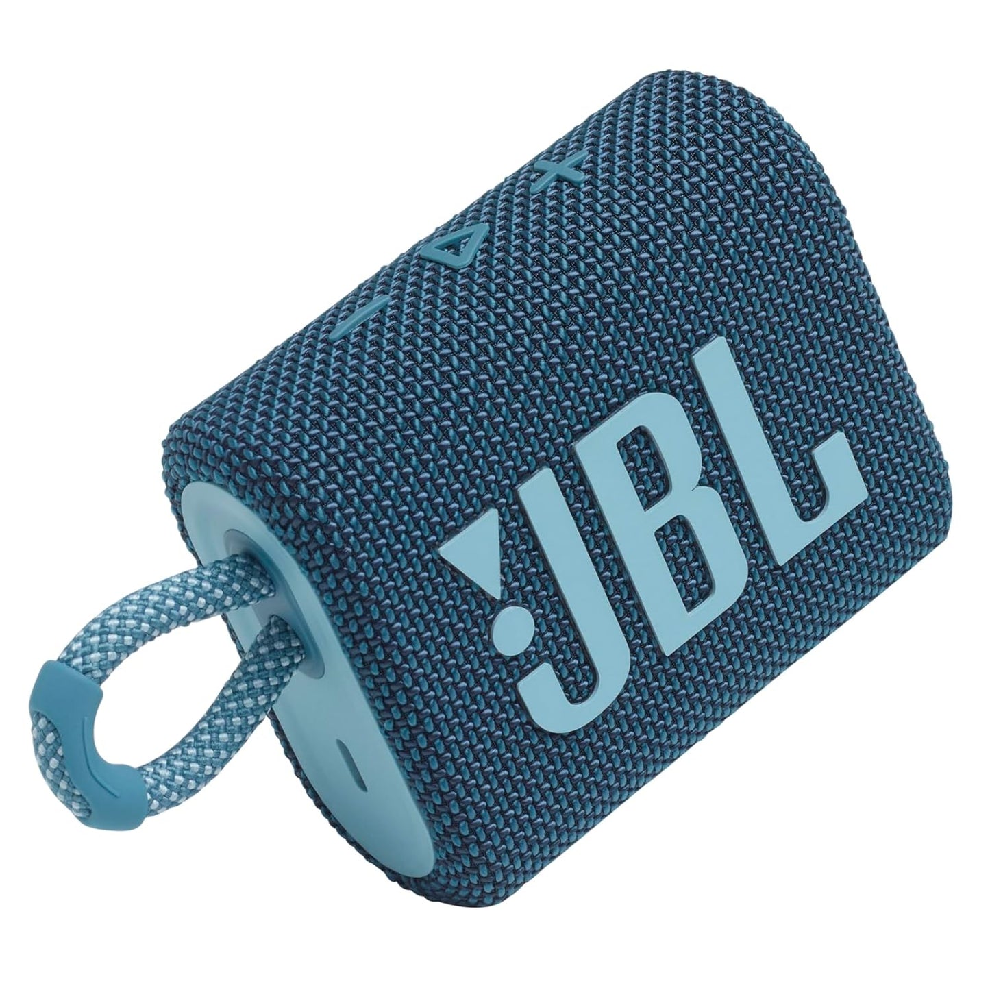 JBL Go 3, Wireless Ultra Portable Bluetooth Speaker, Pro Sound, Vibrant Colors with Rugged Fabric Design, Waterproof, Type C (Without Mic, Blue)