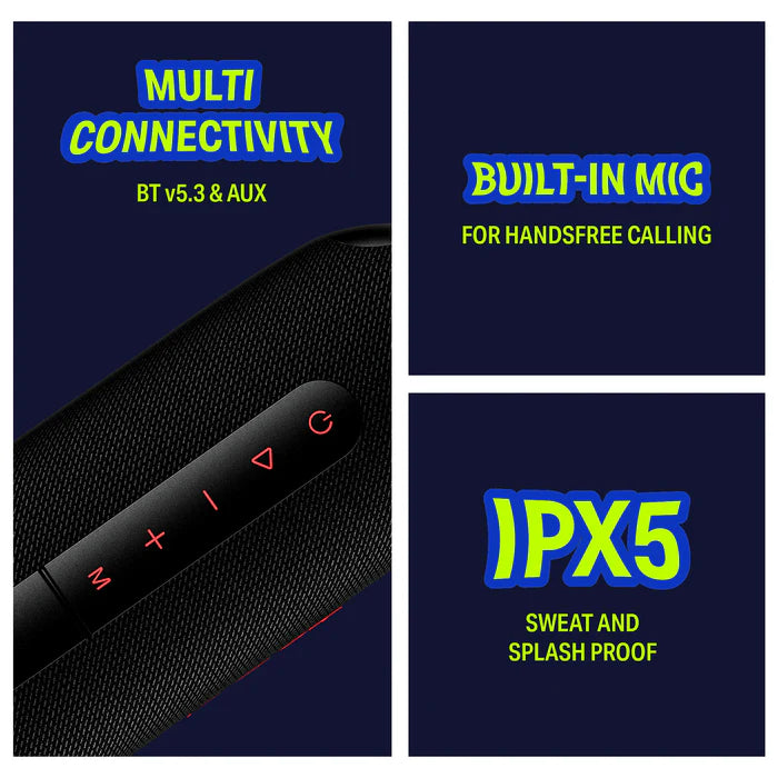 boAt 2025 Launch Stone Arc Pro, Spatial Audio, 25W Signature Sound, 58mm Drivers, Upto 12 Hrs Battery, Broadcast & App Support, Bluetooth Speaker, Wireless Speaker, Portable Speaker (Raging Black)