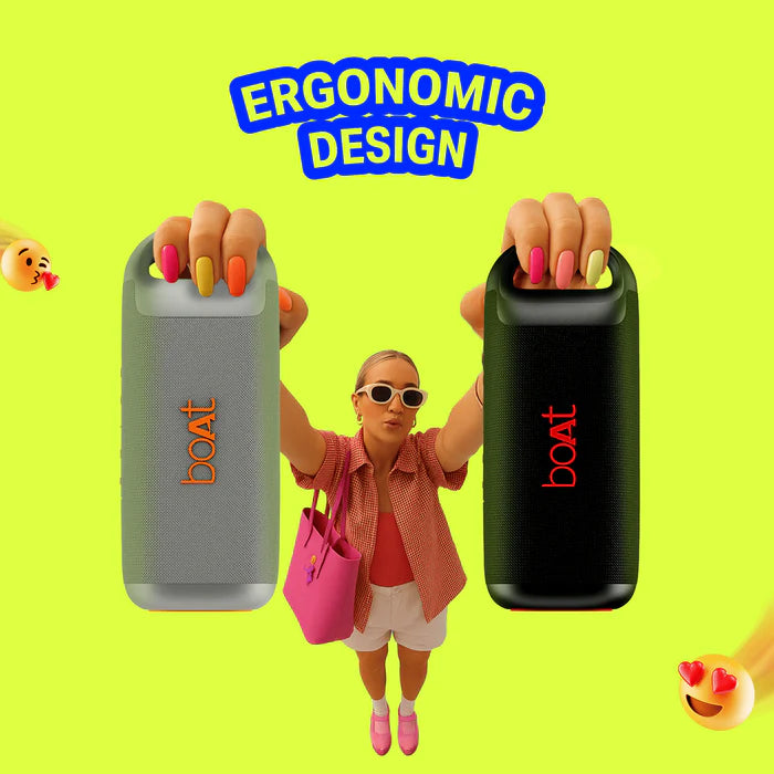 boAt 2025 Launch Stone Arc Pro, Spatial Audio, 25W Signature Sound, 58mm Drivers, Upto 12 Hrs Battery, Broadcast & App Support, Bluetooth Speaker, Wireless Speaker, Portable Speaker (Raging Black)