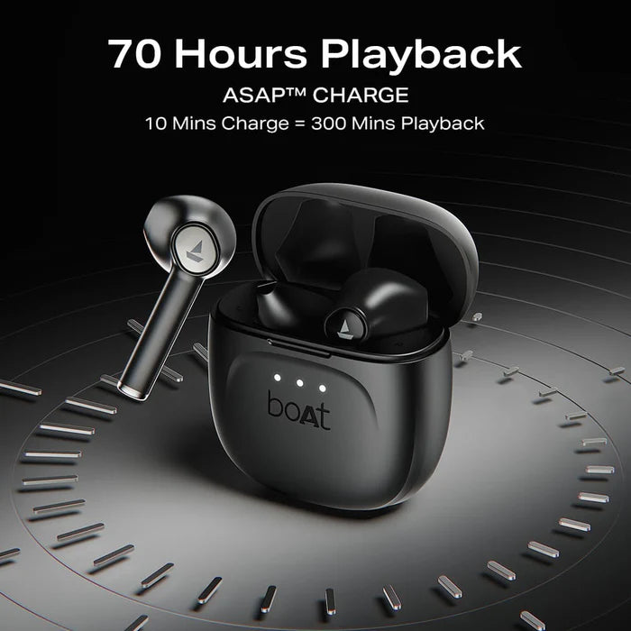 boAt Airdopes 138 Gen 2, 13mm Drivers, 70H Battery, ENx, Stream Ad Free Music via App Bluetooth  (Carbon Black, In the Ear)