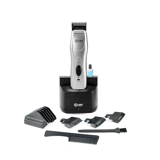 MR LIGHT Men Light Rechargeable Cordless Hair Trimmer, Silver