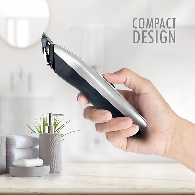 MR LIGHT Men Light Rechargeable Cordless Hair Trimmer, Silver