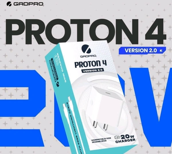 Gadpro PROTON 4 20W Type-C to Lightning PD Charger