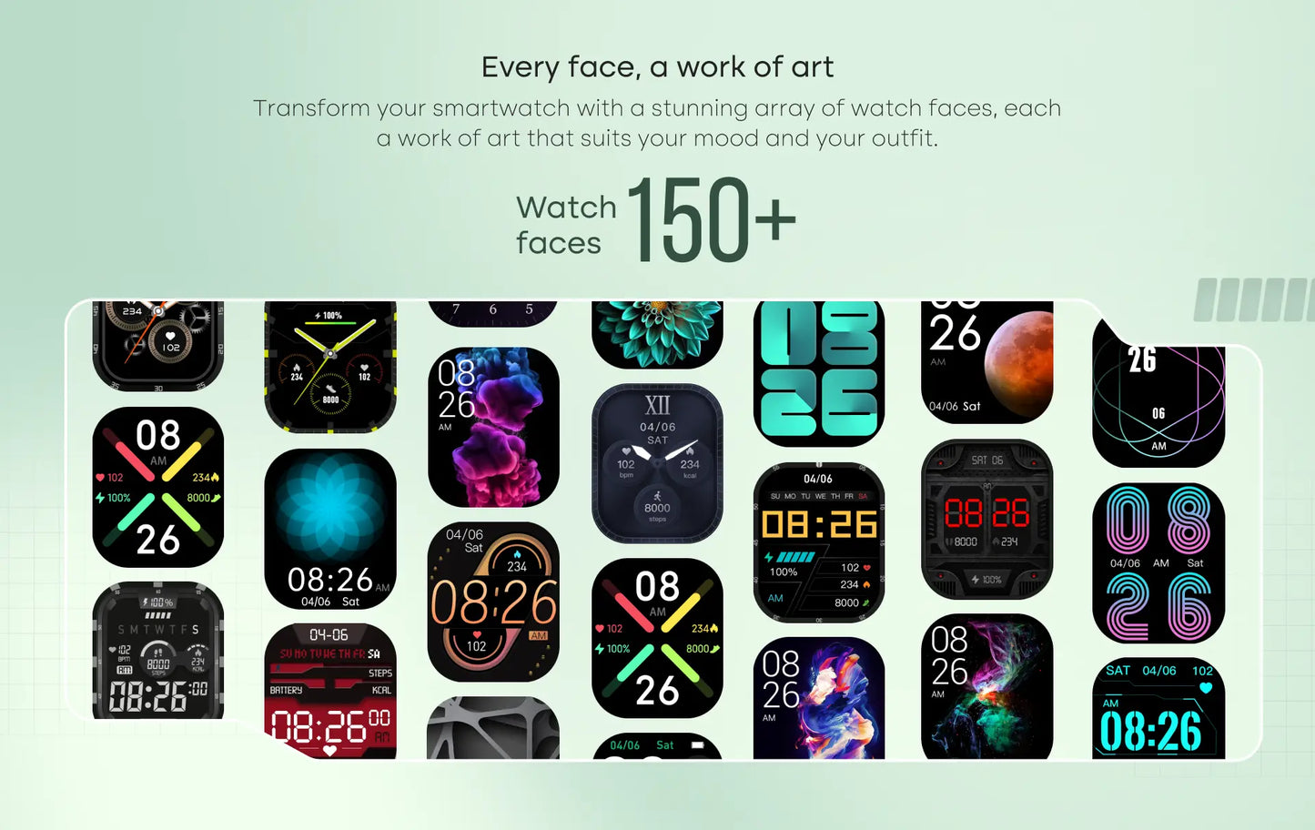 NOISE ColorFit Caliber 3 Plus Smartwatch, Bright and Brilliant 1.96 Amoled Display, Long-Lasting Battery