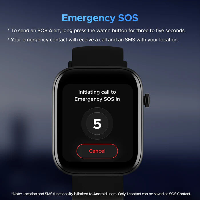 Boat Wave Astra 3 Smartwatch with built-in Map Navigation 1.83" HD Display, BT Calling, Powered by Crest+ OS, 700+ Active Mode (Active Black Strap, Free Size)