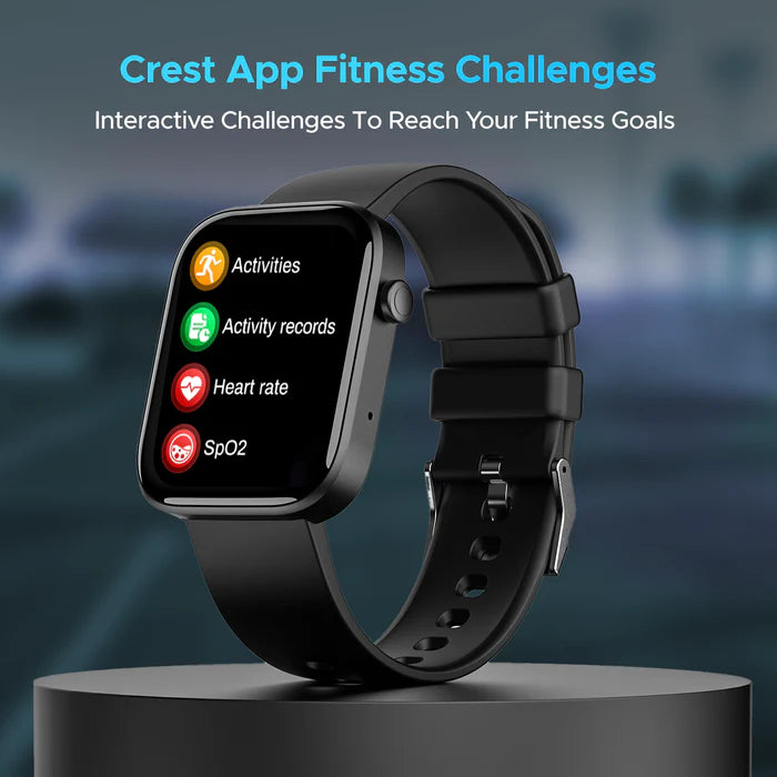 Boat Wave Astra 3 Smartwatch with built-in Map Navigation 1.83" HD Display, BT Calling, Powered by Crest+ OS, 700+ Active Mode (Active Black Strap, Free Size)