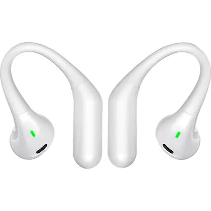 RIDANZ OWS Air 6 Bone Conduction Earbuds | 80H Playtime, ANC, Quad Mic Bluetooth  (White, On the Ear)