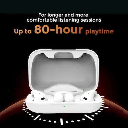 RIDANZ OWS Air 6 Bone Conduction Earbuds | 80H Playtime, ANC, Quad Mic Bluetooth  (White, On the Ear)