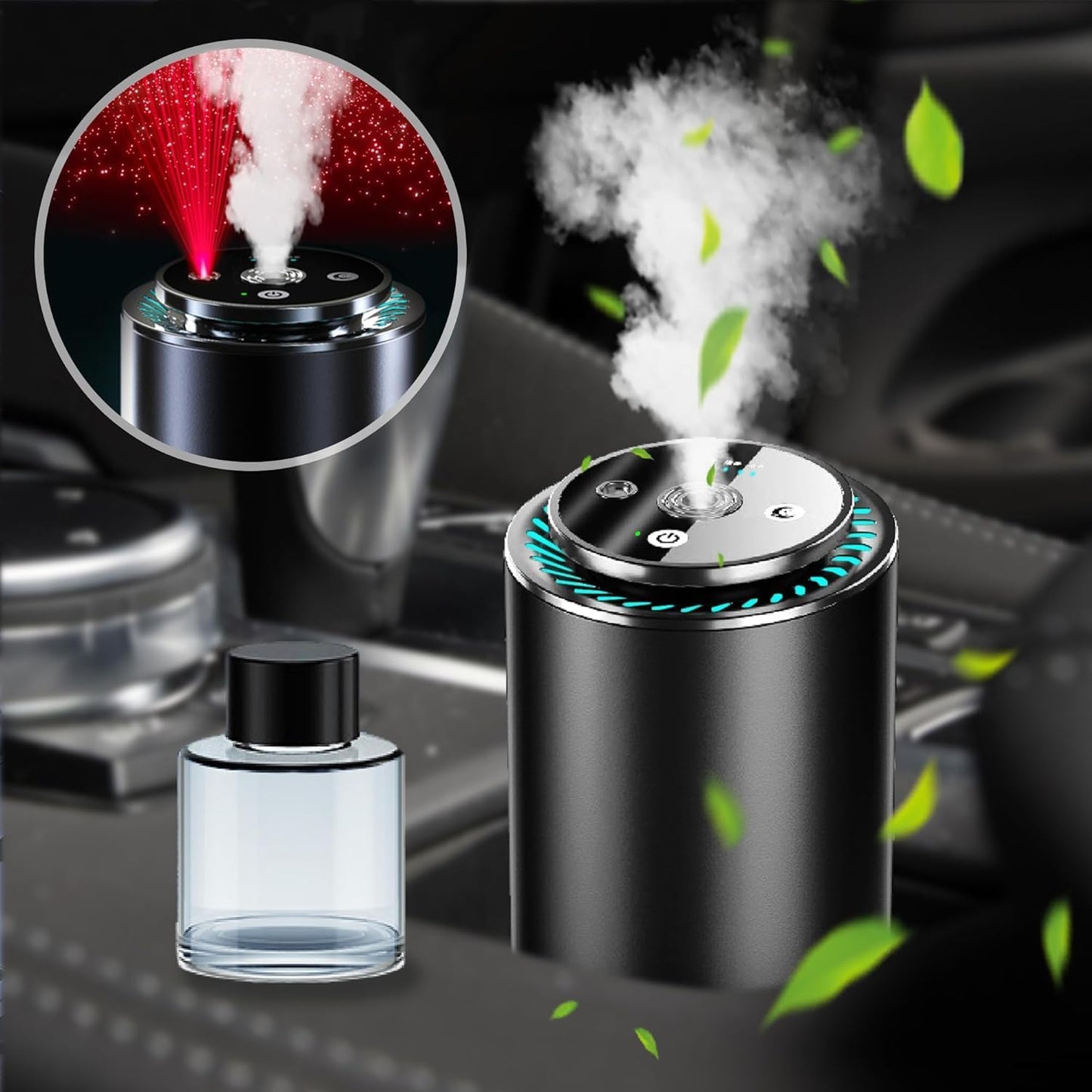 Rolls high quality Car Air Freshener Diffuser, Smart Projector Air Freshener - Oil Diffuser Long-Lasting Scent, Odor Eliminating Technology, Adjustable Intensity, Car Interior Accessories