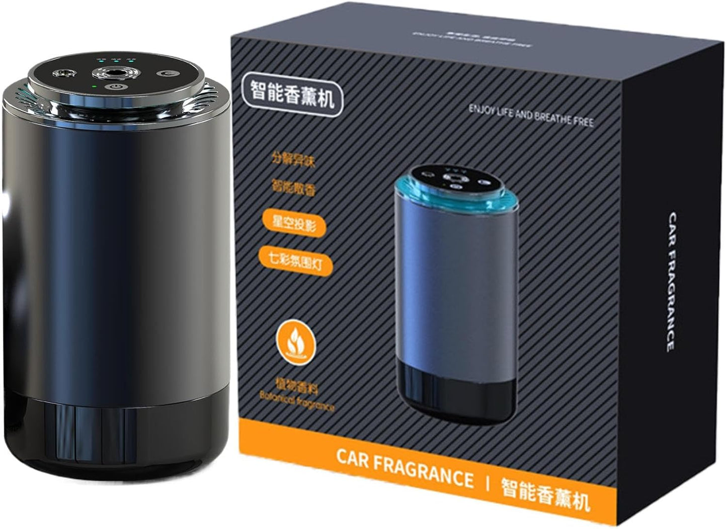 Rolls high quality Car Air Freshener Diffuser, Smart Projector Air Freshener - Oil Diffuser Long-Lasting Scent, Odor Eliminating Technology, Adjustable Intensity, Car Interior Accessories