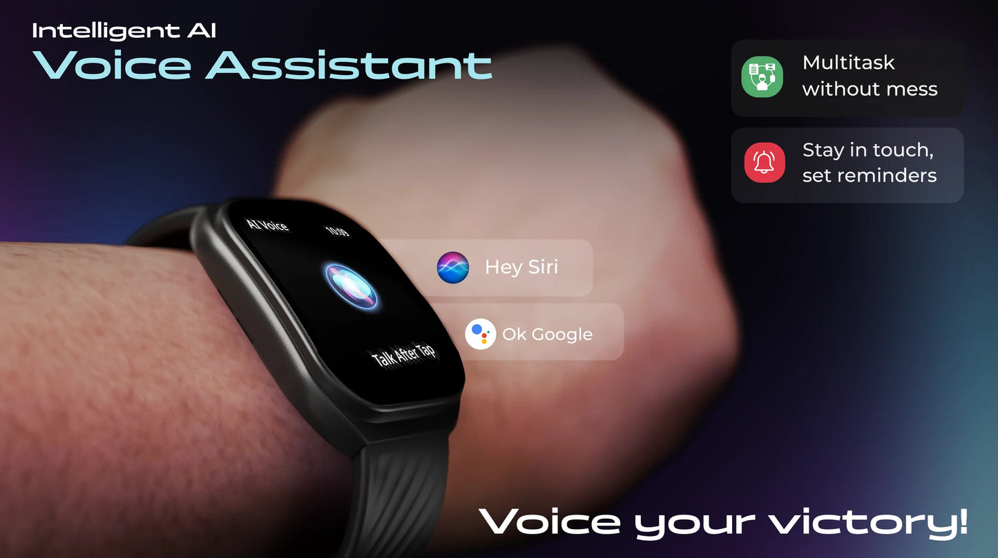 GOBOULT Kliff Smartwatch with Bluetooth Calling (51.05mm HD Display, IP68 Water Resistant