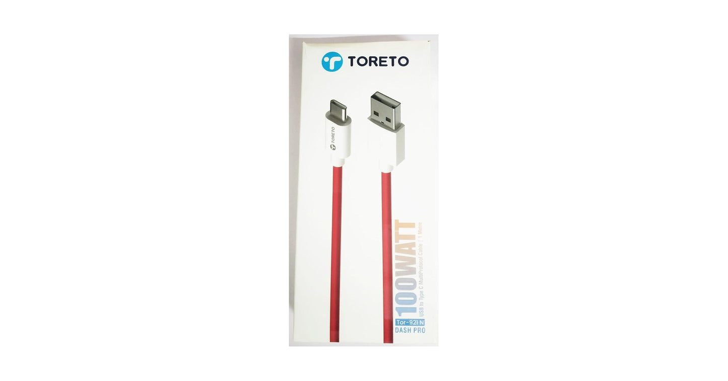 Toreto 921 TOR Cable Type-C 100W: SuperVOOC Dash Pro Fast Charging & Data Transfer Solution